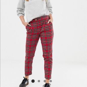 New Look Tapered Plaid Pant